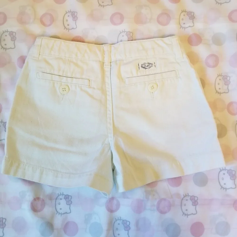 NWOT Little Girl white denim Ralph Lauren shorts Size 6 (C4)